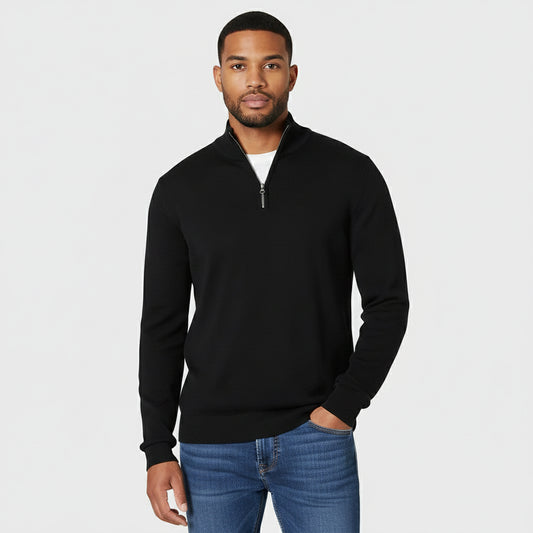 THE SANTONI QUARTER ZIP SWEATER