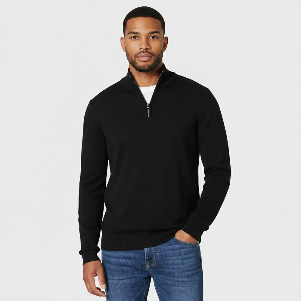 THE SANTONI QUARTER ZIP SWEATER