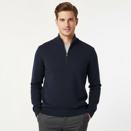 THE SANTONI QUARTER ZIP SWEATER